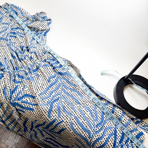 NIC+ZOE Women's Blue & White Abstract Wrap Dress with Pockets Size XS - Picture 8 of 10